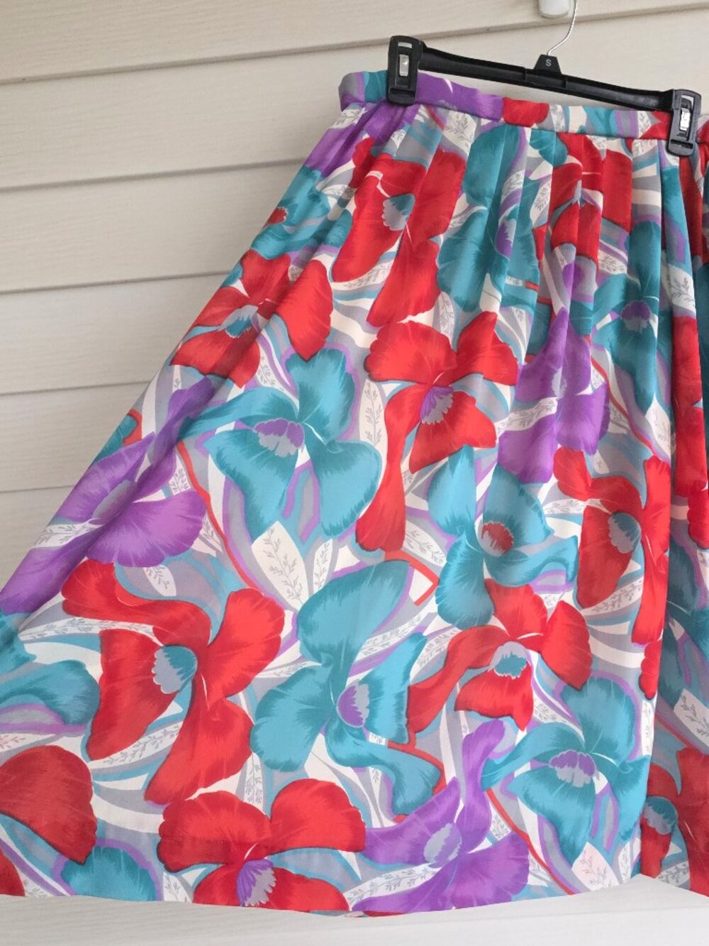 Vintage 70s/80s Campus Casuals bright floral skirt